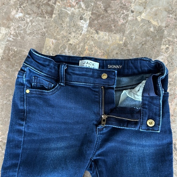 Janie and Jack, Jack Denim Skinny Jean, Dark Blue, girls size 4 - Picture 4 of 10